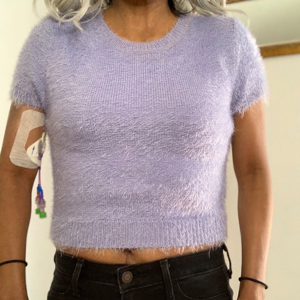 Light purple vintage fuzzy shirt